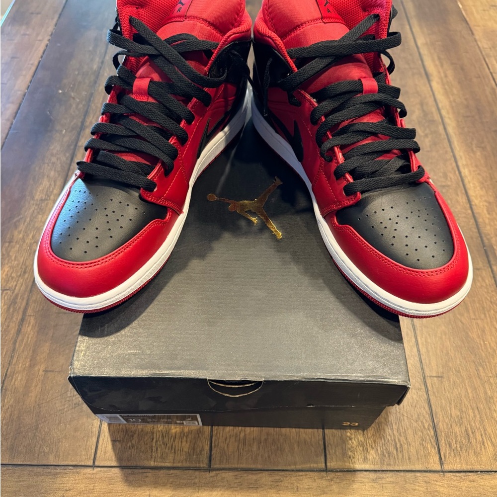 Jordan Men's Bold Red and Black Sneakers